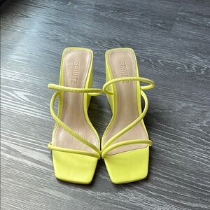 Schutz Women's Yellow Wedge Sandals
